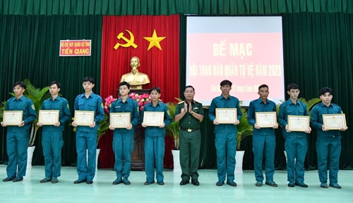 Bộ CHQS tỉnh Tiền Giang bế mạc Hội thao Dân quân tự vệ năm 2023